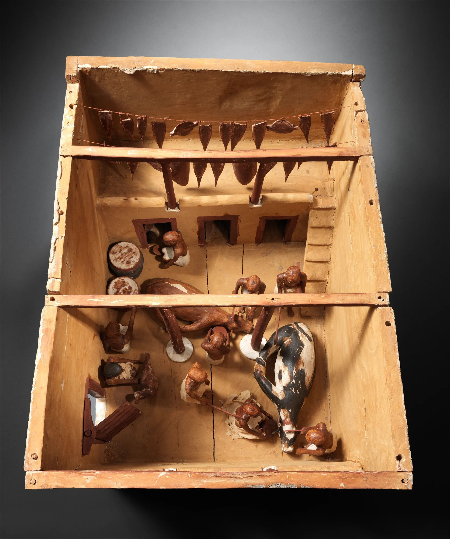 Authentic model of slaughterhouse from the tomb of Meketre, The Met 20.3.10